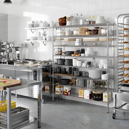 14" Deep x 60" Wide x 74" Height Wire Shelving Kit | 8-Tier | NSF Commercial - Image 5