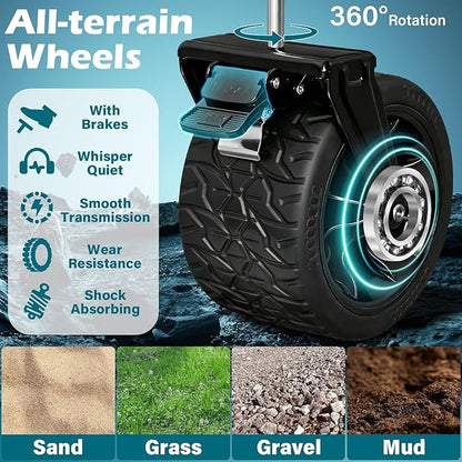 Beach Wagon with Big Wheels for Sand: 600LBS All Terrain Collapsible Beach Cart - Image 2