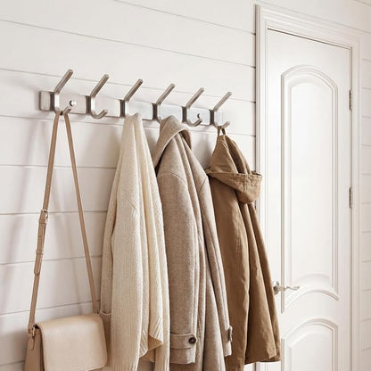 WEBI 2 Packs, Heavy Duty Stainless Steel 304 Hook Rail Coat Rack, Satin Finish - Image 7