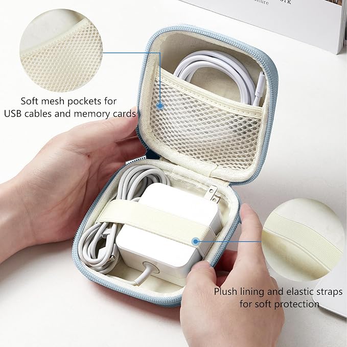 Charger Case for Macbook, Portable Tech Electronic Organizer Bag, Small Travel - Image 5