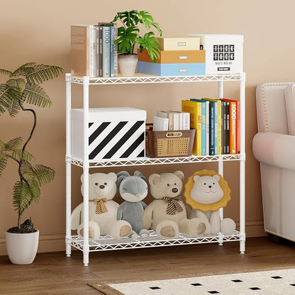 Homeiju 3-Tier Storage Rack, 29.8" Wide Heavy Duty Metal Shelving Unit - Image 2
