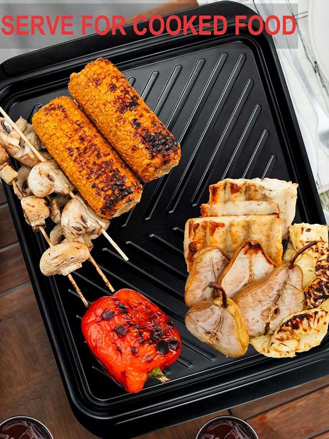 Extra Large Grilling Prep and Serve Trays, 17.3x13 inch BBQ Tray - Image 6
