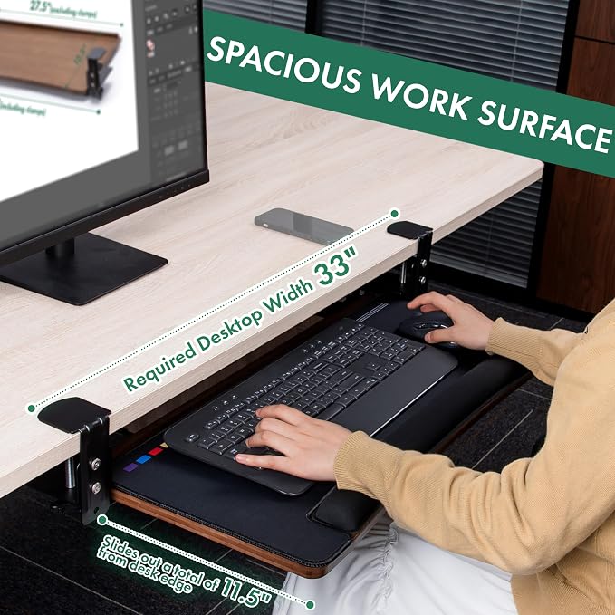 D'vine Dev Keyboard Tray Under Desk - Image 4