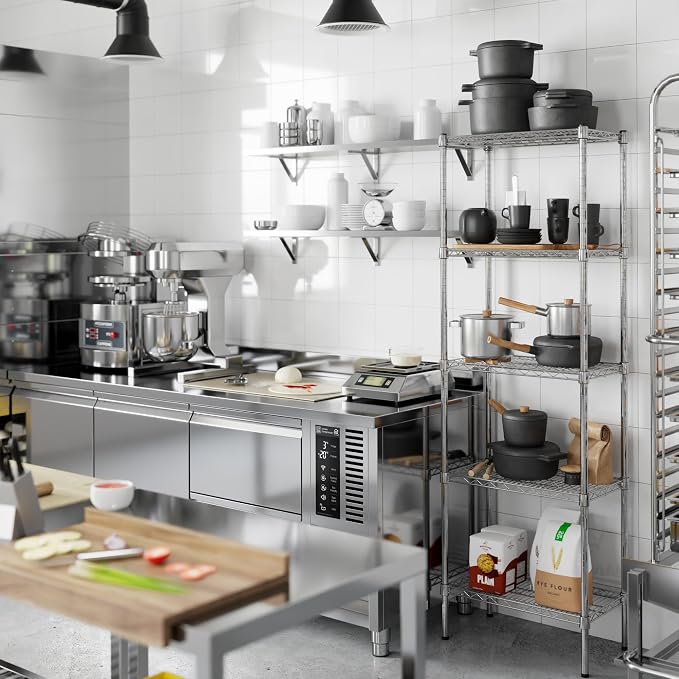 14" Deep x 24" Wide x 74" Height Wire Shelving Kit | 5-Tier | NSF Commercial - Image 6