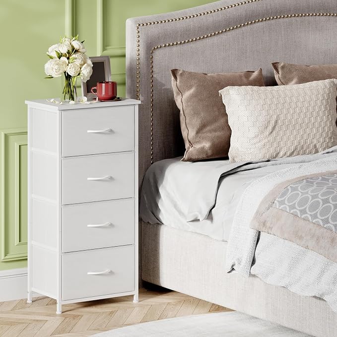 Somdot Dresser for Bedroom, 4 Drawer Storage Cabinet, Steel Frame and MDF Wood - Image 2