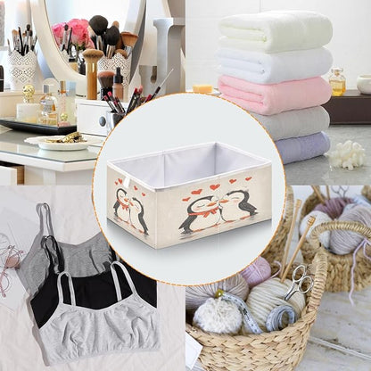Penguin Heart Closet Organizers Storage Cubes Storage Bins Shelf Baskets - Image 5