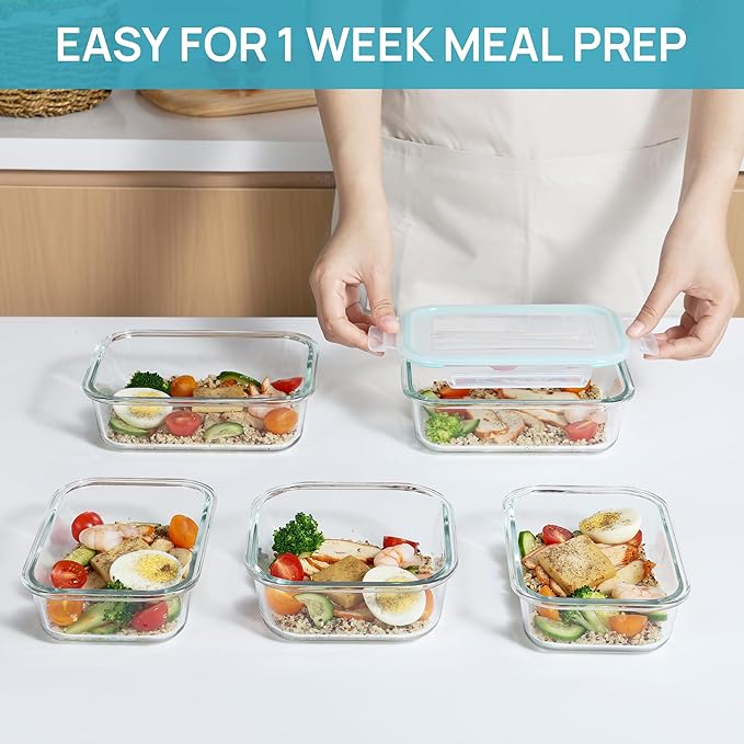 Vtopmart 8 Pack Glass Food Storage Containers - Image 5