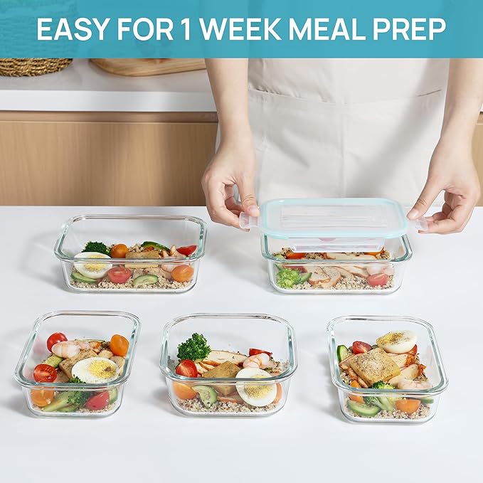 Vtopmart 8 Pack Glass Food Storage Containers - Image 6