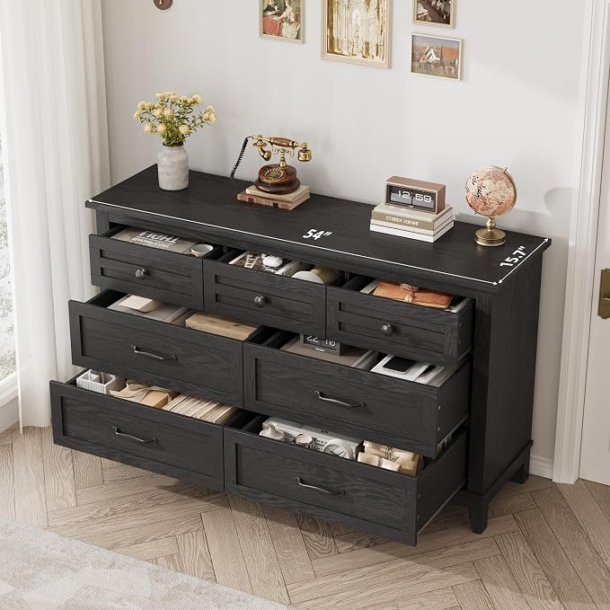 GarveeHome 7 Dresser for Bedroom, 54 in Wide Drawer Dresser - Image 4
