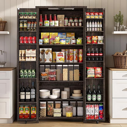 Farmhouse Kitchen Pantry Cabinet, Dining Room, Living Room by Furnaza