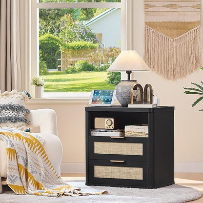 LEYAOYAO Rattan Nightstands Set of 2 - Image 6