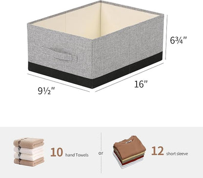 linen closet organizers and storage, 3 Pack Large Storage Baskets, Clothing - Image 2