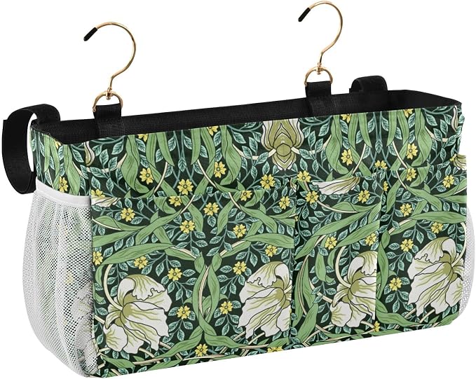 Bedside Caddy for Dorm Bed Bedside Hanging Caddy Bag Iron Frame Storage - Image 2