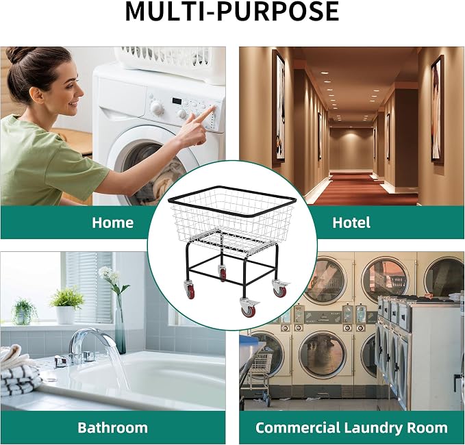 Extra-Large Rolling Laundry Cart - Image 8