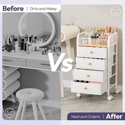 SWTYMIKI Rolling Makeup Organizer Cart - Image 3