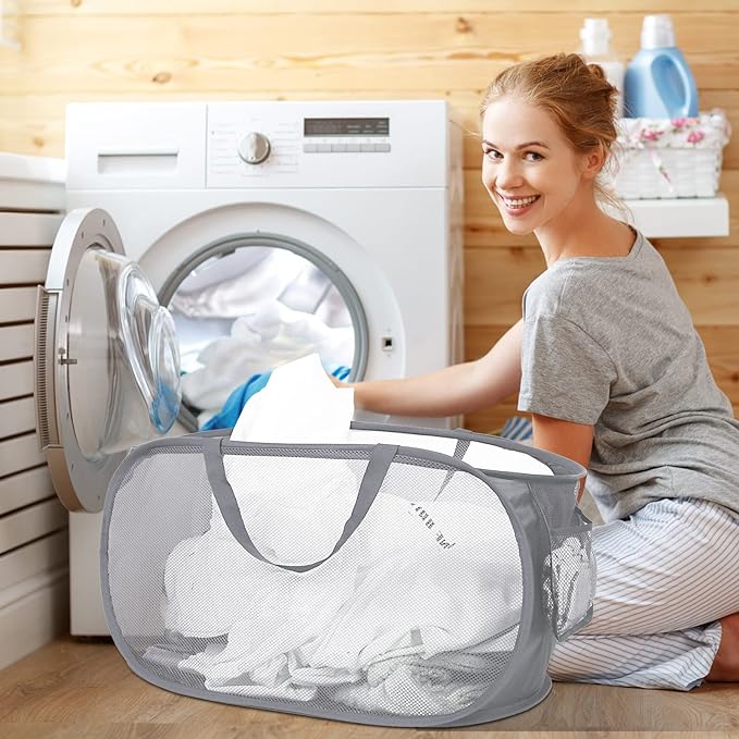 4 Pack Collapsible Laundry Baskets, Foldable Laundry Basket - Image 2