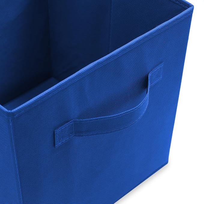 Casafield Set of 6 Collapsible Fabric Cube Storage Bins, Royal Blue - Image 3
