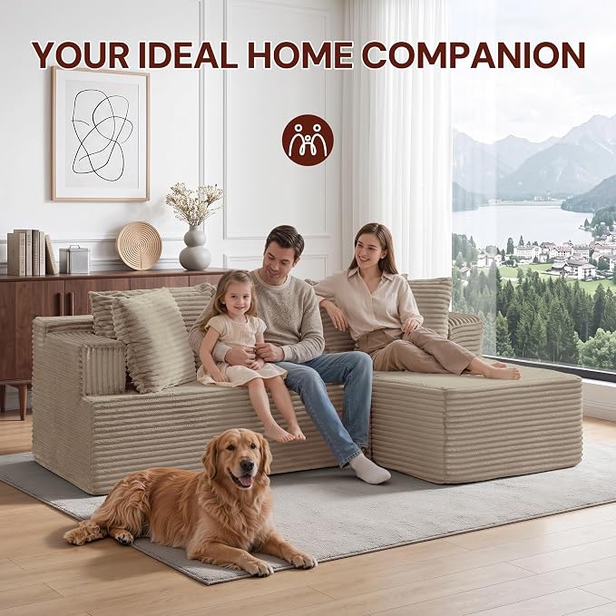 Korser Boneless Couches for Living Room, Cloud Couch Sectional - Image 3