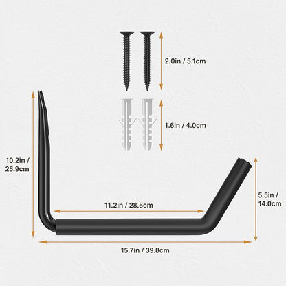 niffgaff Heavy Duty Garage Storage Hooks - 120 LB Capacity Wall Mounted Rack - Image 4