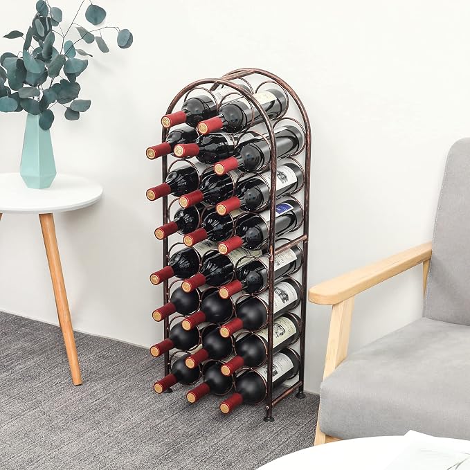 PAG 23 Bottles Arched Freestanding Floor Metal Wine Rack Wine Bottle Holders - Image 6