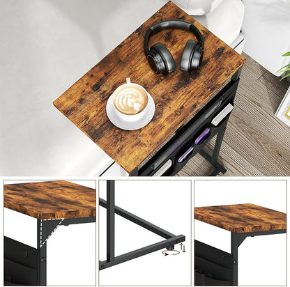 C Shaped End Table, Small Side Table - Image 5