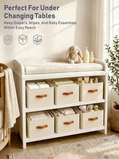 6 Pack Large Closet Storage Baskets Bins - Image 5