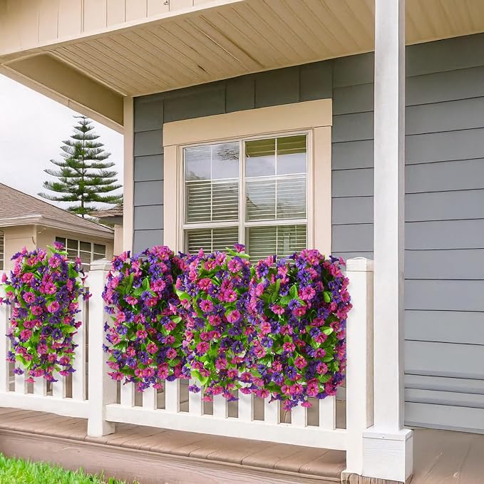 INQCMY Artificial Flowers for Outdoor Spring Summer Decoration Faux Silk - Image 6
