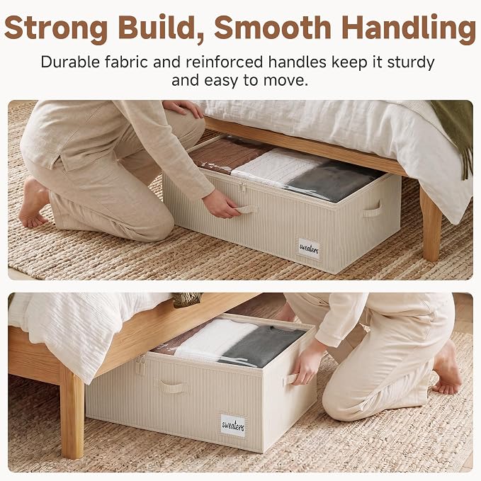 StorageWorks Under Bed Storage Bins, Handles and Label Holder, 20.5 Gallon - Image 4