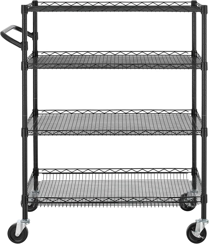Finnhomy 4 Tier Heavy Duty Commercial Grade Rolling Cart - Image 7