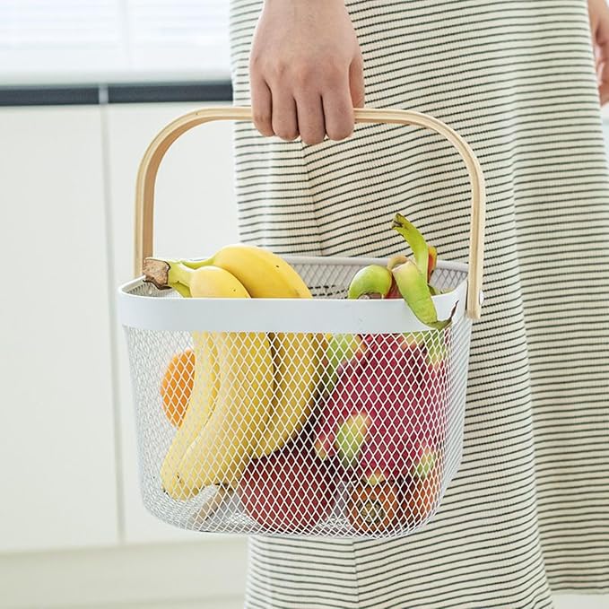 AJIODA Metal Mesh Wire Basket, Large Steel Basket - Image 6