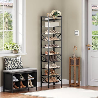 YATINEY 10-Tier Narrow Shoe Rack, Tall Shoe Rack - Image 4
