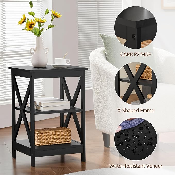 Yaheetech 3 Tier Sofa Side End Table - Image 6