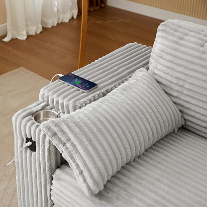 hansones 68.11" ​Corduroy Sleeper Chair Bed - Image 4