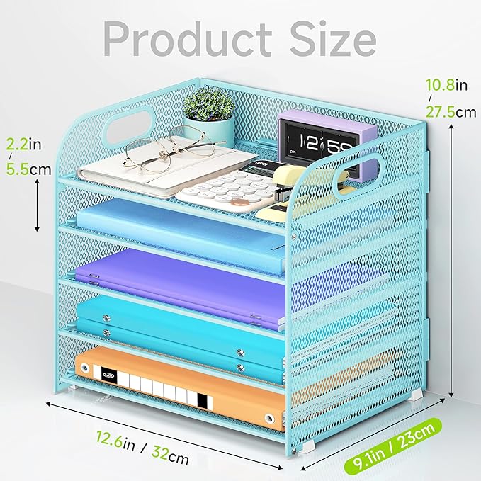 Cawukege 2 Pack 5 Tier Paper Organizer, Letter Tray - Image 5