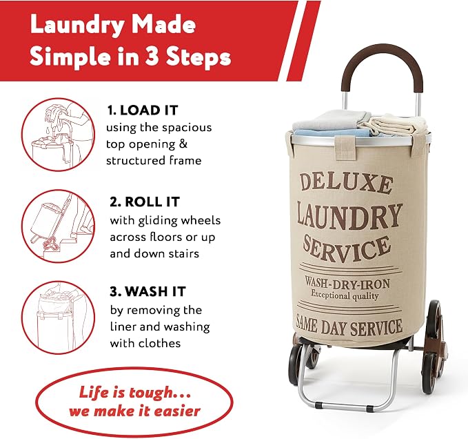 dbest products Stair Climber Laundry Trolley Dolly - Image 3
