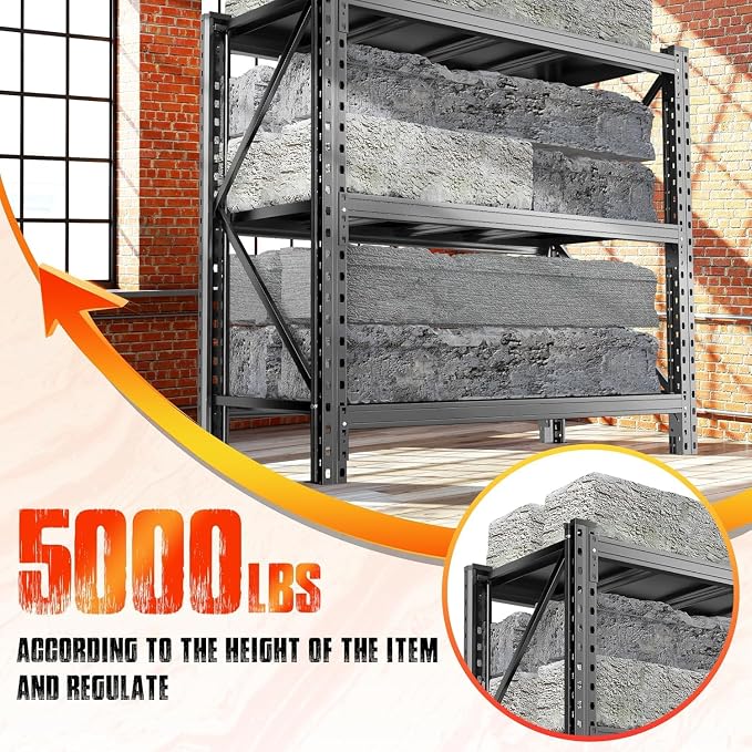 Garage Shelving, 3300 LBS Storage Shelves - Image 3