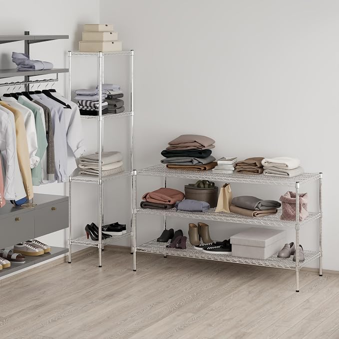 24" Deep x 60" Wide x 34" Height Wire Shelving Kit | 3-Tier | NSF Commercial - Image 7