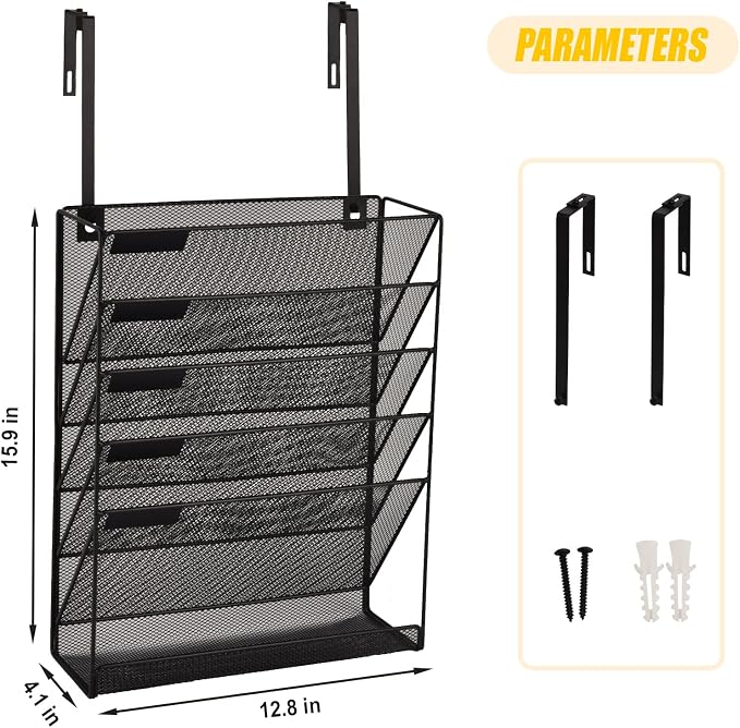 EASEPRES Desk File Organizer Mesh 6-Tier - Image 2