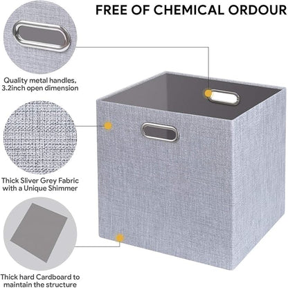 11 Inch Cube Storage Bins for Organization, Fabric Storage Cubes Closet Storage - Image 3