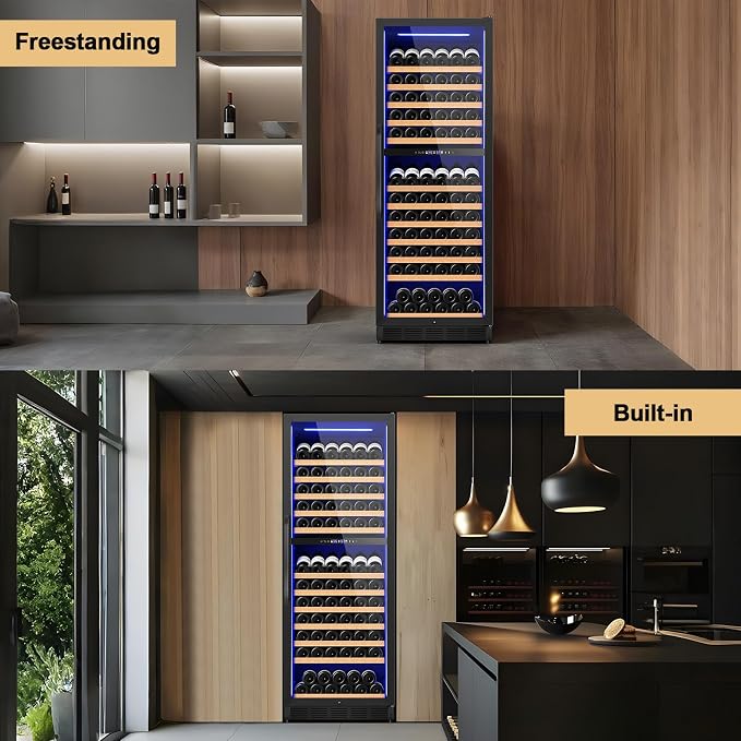 24 Inch Dual Zone Wine Cooler Refrigerator, Large Capacity - Image 9