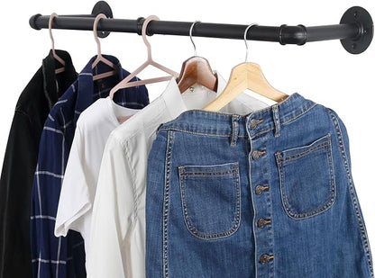 WEBI Clothing Rack Wall Mount, Heavy Duty Iron Garment Rack Bar, Retail Display by WEBI
