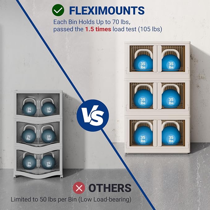FLEXIMOUNTS 304 QT Stackable Storage Bins - Image 3