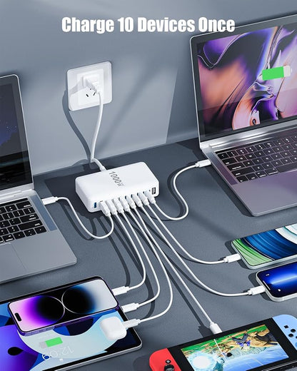 USB C Charger 1000W USB C Charger Block, Upgraded GaN IV 10-Port Charging - Image 2