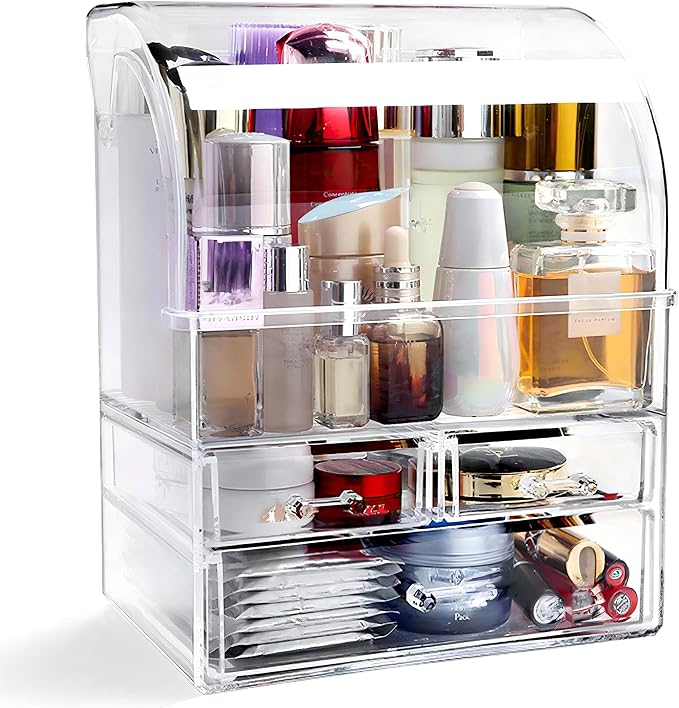 Clear Large Acrylic Makeup Organizer by Unknown