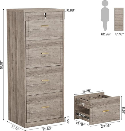 Tribesigns 4-Drawer File Cabinet - Image 2