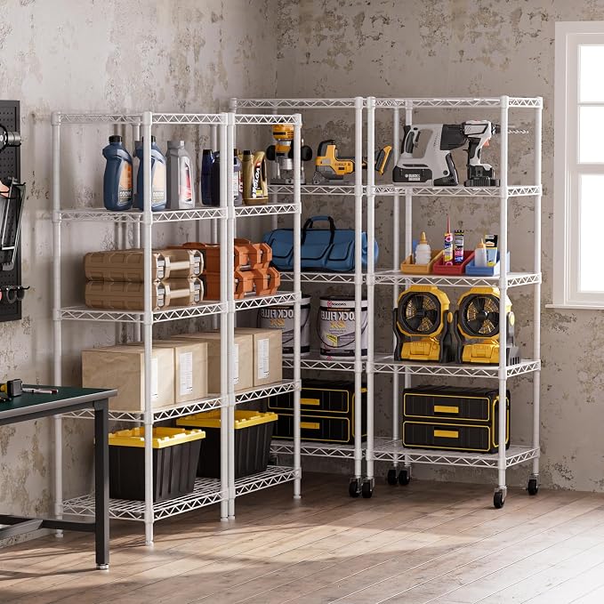 SINGAYE 5 Small Wire Shelves Kitchen Pantry Close Home Organizers and Storage - Image 7