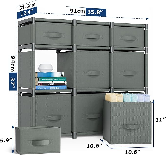 Mavivegue 9 Cube Storage Organizer, Closet Organizers and Storage, Cube Storage - Image 3