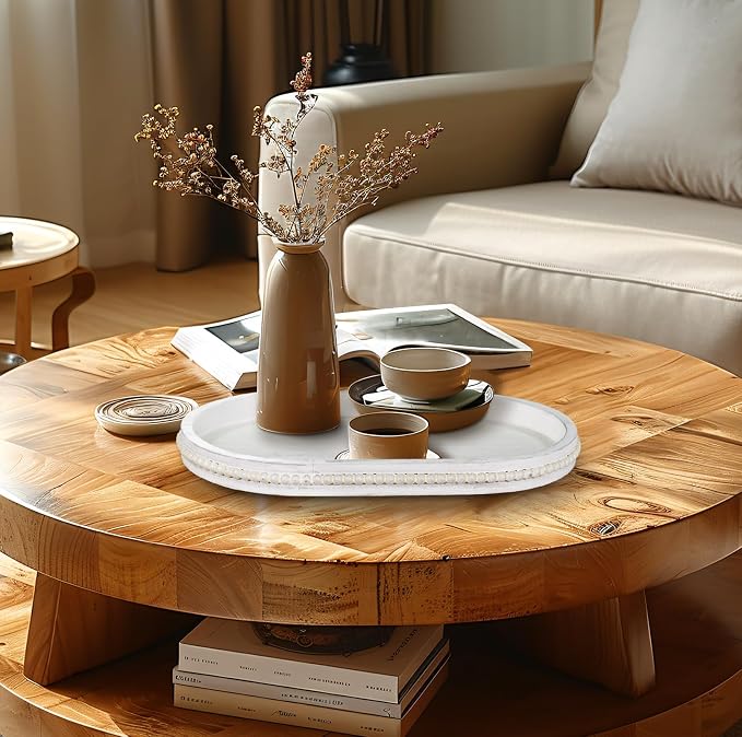 MAONAME Wood Serving Tray, Farmhouse Wooden Tray - Image 6