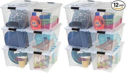 IRIS USA 54 Qt Stackable Plastic Storage Bins by IRISUSA