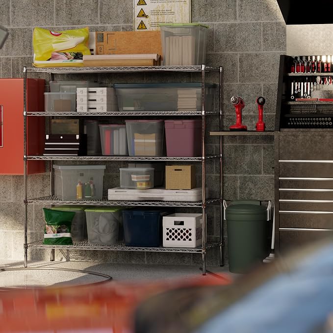 24" Deep x 60" Wide x 64" Height Wire Shelving Kit | 5-Tier | NSF Commercial - Image 8